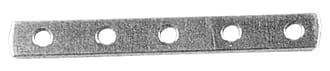 Justeringsdel - 5 hull, 2cm - Sølv - 6stk