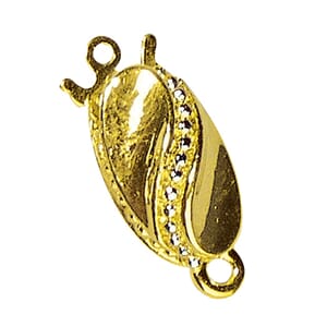 Smykkelås oval - 12.6x7.2mm - Gull - 1 stk