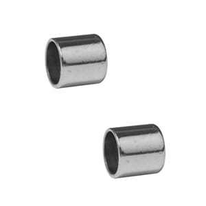 Endestykke, for skinnsnor - ø 4mm - Sølv - 2 stk