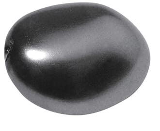 Steel Grey - 26x22mm - Glassvoks perle, 1 stk
