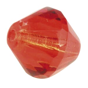 Carmine - 14mm Cone - Glass-faceted double cone, 1 stk