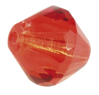 Carmine - 14mm Cone - Glass-faceted double cone, 1 stk