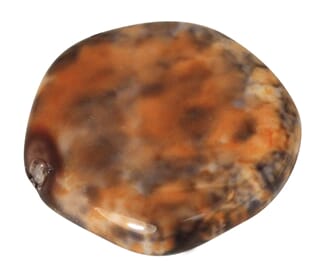 Red Earth - 15mm pentagon - Glass marble Disc, 1 stk