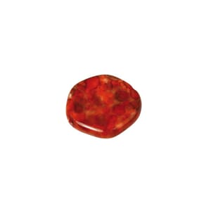 Royal Red - 15mm pentagon - Glass marble Disc, 1 stk