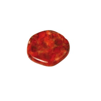 Royal Red - 19mm pentagon - Glass marble Disc, 1 stk