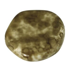Avocado - 19mm pentagon - Glass marble Disc, 1 stk