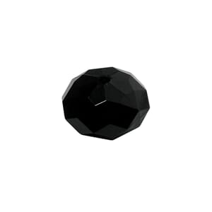 Black - 18mm Faceted - Acrylic-jewellery-bead, 1 stk