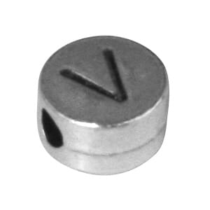 Metall perle V - ø 7 mm, hull 2 mm