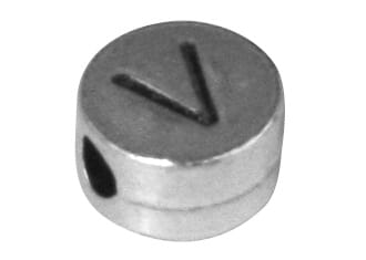 Metall perle V - ø 7 mm, hull 2 mm