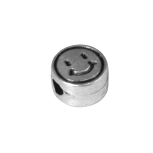 Metall perle Smiley - ø 7 mm, hull 2 mm