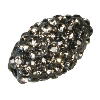 Shamballa Perle oval - anthracite, 1.6x1.1cm