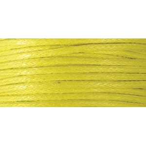 Vokset bomullssnor 1mm ø - Gul - 5m