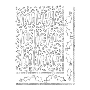 Dylusions: Ho Ho Holly - Large Stencils