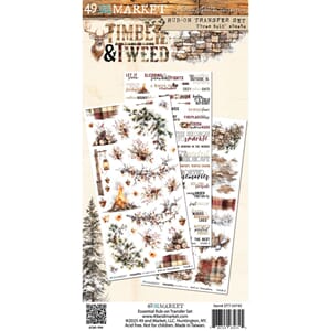 49 And Market - Timber And Tweed Rub-On 6x12 Transfer Set