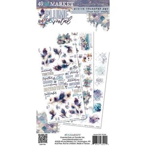 49 And Market - Plume & Petal Rub-On 6x12 Transfer Set
