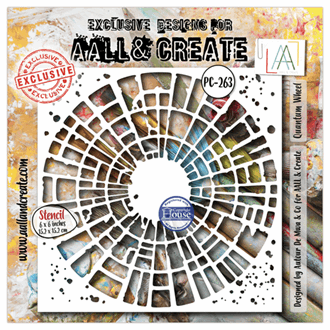 Aall and Create - Steamheart Field 6x6 Inch Stencil Bubble F