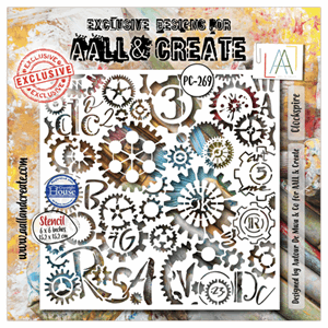 Aall and Create - Steamheart Field 6x6 Inch Stencil Clockspi