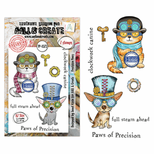 AALL and Create - Steam & Wonder A7 Stamp Sets Precision Paw