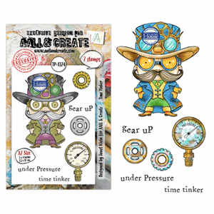 AALL and Create - Steam & Wonder A7 Stamp Sets Time Tinker