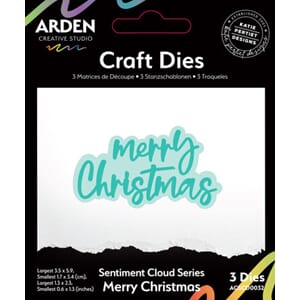 Arden - Sentiment Cloud Series Craft Die Set Merry Christmas