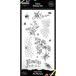 Arden - My Flowers 4x6 Inch Background Stamp Set
