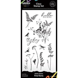 Arden - Fine Ferns 4x6 Inch Background Stamp Set
