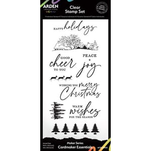 Arden - Maker Series 4x8 Inch Clear Stamp Set Cardmaker Esse