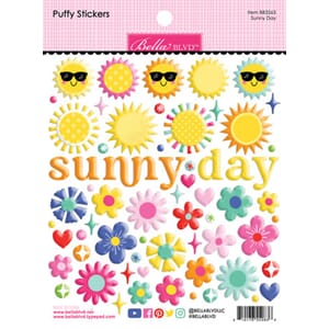 Bella Blvd - Walking on Sunshine Puffy Stickers Sunny Day