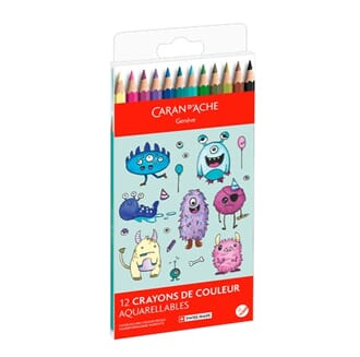 Caran d'ache - Kawaii Monster fargeblyanter, akvarell, 12stk