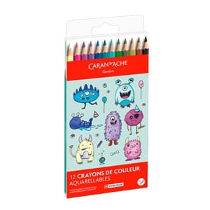 Caran d'ache - Kawaii Monster fargeblyanter, akvarell, 12stk