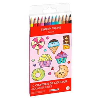 Caran d'ache - Candy World fargeblyanter, akvarell, 12stk