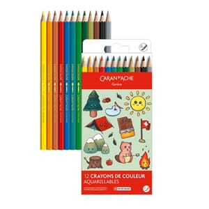 Caran d'ache - Swiss Mountain fargeblyanter, akvarell, 12stk