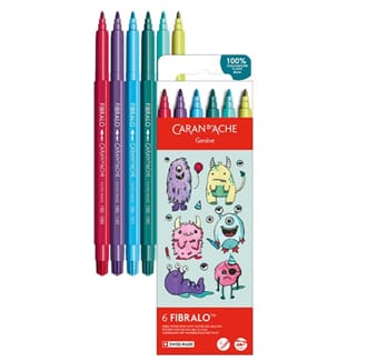 Caran d'ache - Funny Monsters Fibralo, 6 stk