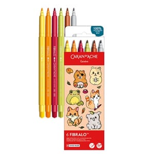 Caran d'ache - Kawaii Animals Fibralo, 6 stk