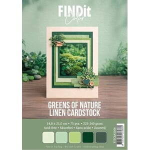 Card Deco - Greens of Nature A5 Linen Cardstock