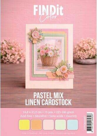 Card Deco - Pastel Mix A5 Linen Cardstock