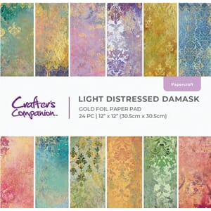 Crafter's Companion - Light Distressed Damask Gold Foil Pad