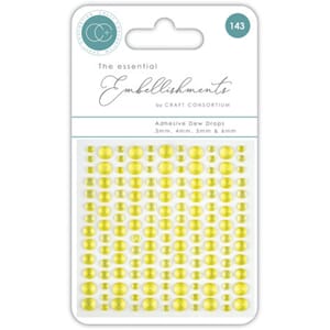 Craft Consortium - Yellow Adhesive Dew Drops