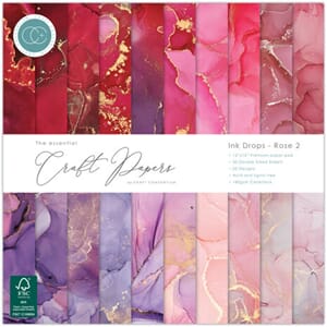 Craft Consortium - Rose 2 12x12 Inch Ink Drops Paper Pad