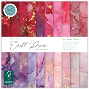 Craft Consortium - Rose 2 6x6 Inch Ink Drops Paper Pad