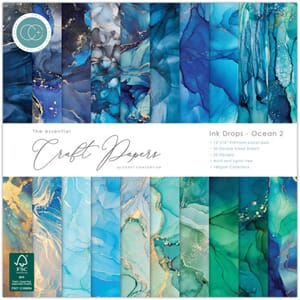 Craft Consortium - Ocean 2 12x12 Inch Ink Drops Paper Pad