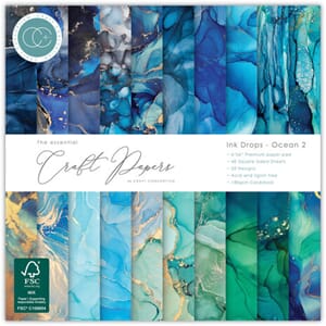 Craft Consortium - Ocean 2 6x6 Inch Ink Drop Paper Pad