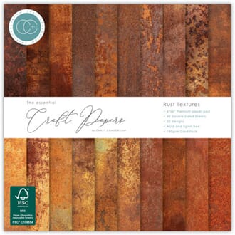 Craft Consortium - Rust Textures 6x6 Inch Paper Pad