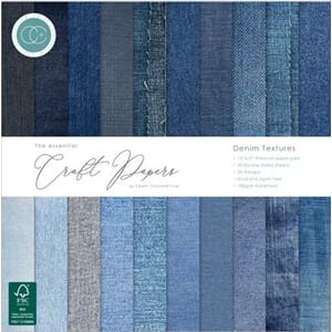 Craft Consortium - Denim Textures 12x12 Inch Paper Pad