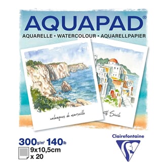 Clairefontaine AQUAPAD Akvarellblokk Polaroid, str 9x10,5cm