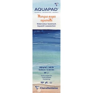 Clairefontaine - AQUAPAD Akvarellblokk Bokmerke, str 6x20cm