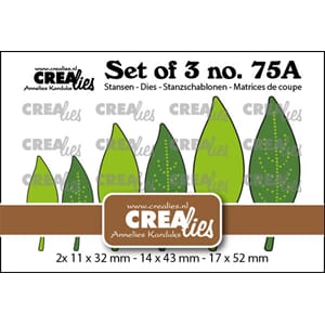 Crealies - Solid Leaves 21 with/without dots
