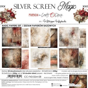 Craft O'Clock - Silver Screen Magic 8x8 Inch Basic Paper Set