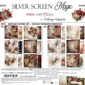 Craft O'Clock - Silver Screen Magic 8x8 Inch Medium Mix Pape