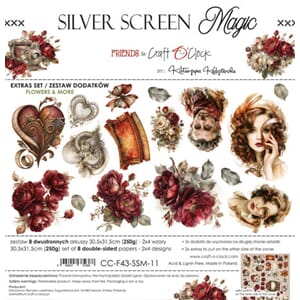 Craft O'Clock - Silver Screen Magic Extras Set Flowers & Mor